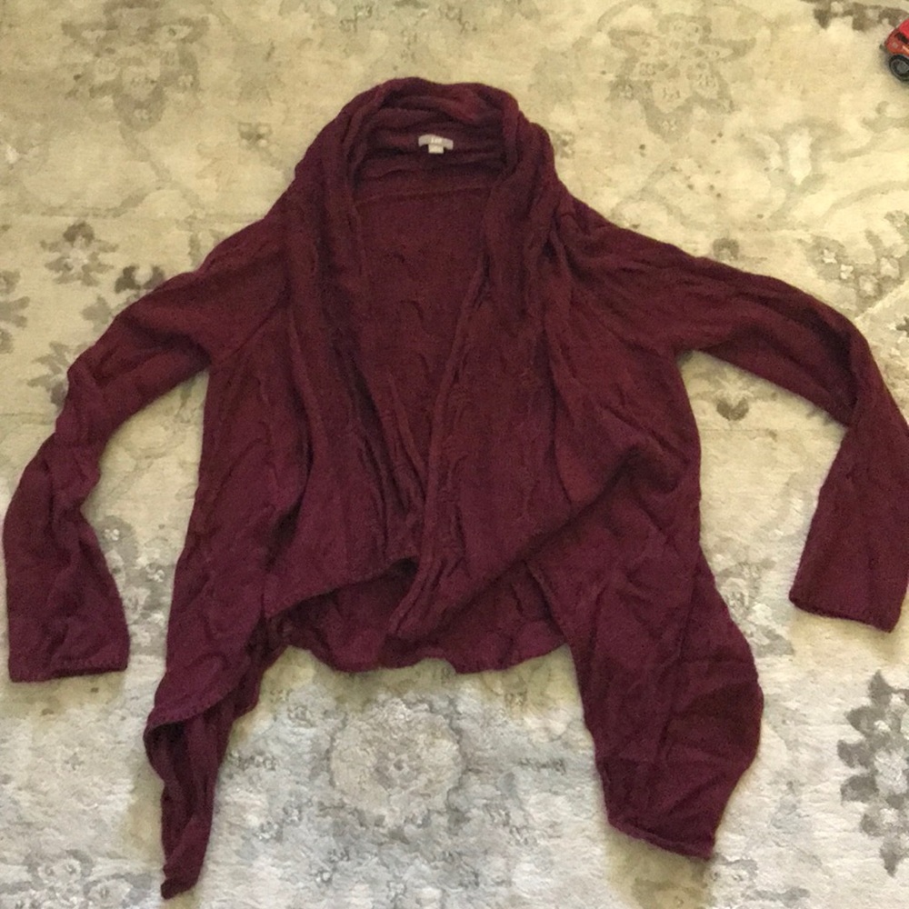 Burgundy cardigan